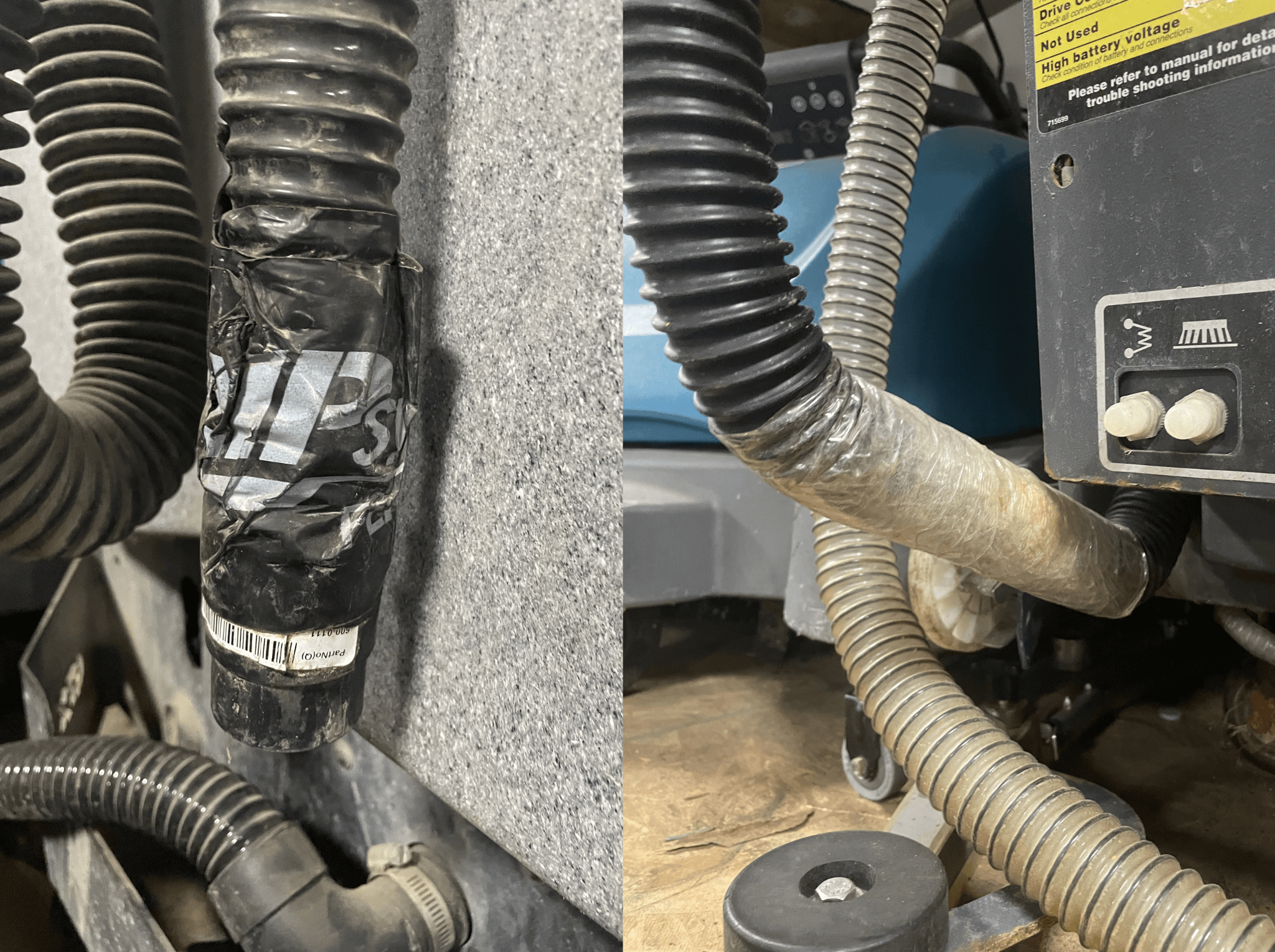 Damaged/Taped Hoses