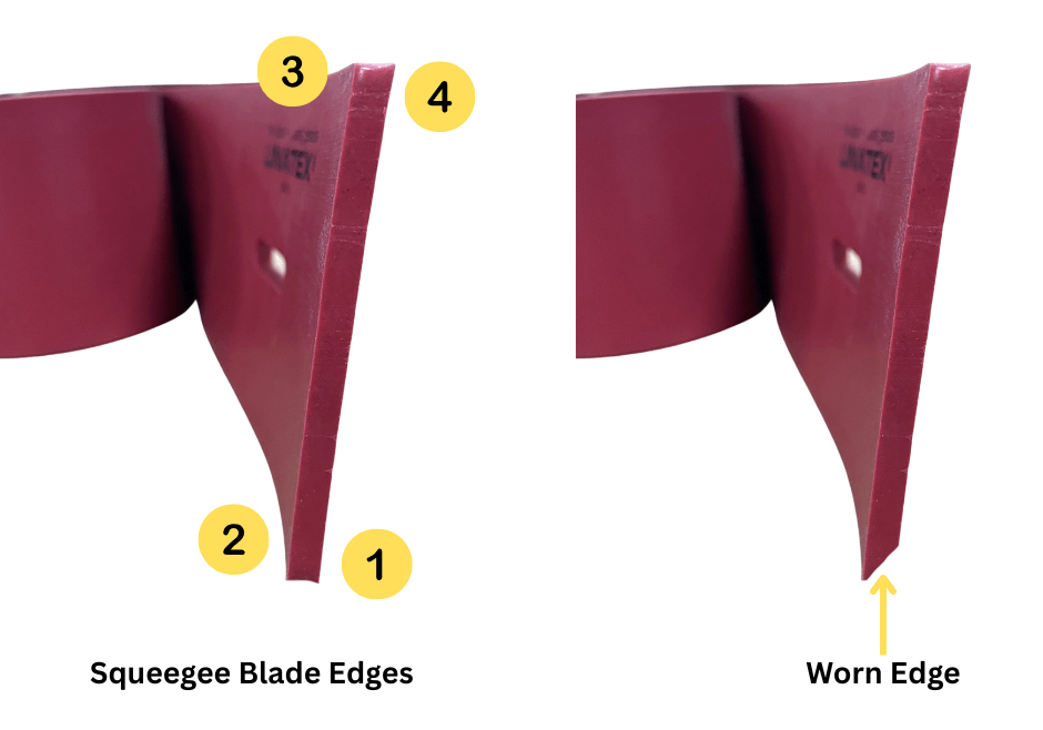 Squeegee Blade Edges Diagram