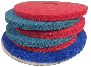 Stack of multi-colored scrub pads