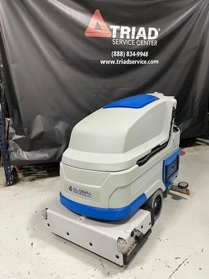 Global Industrial™ 34in Cylindrical Walk-Behind Floor Scrubber main image