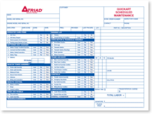 Quickart Scheduled Maintenance Checksheet